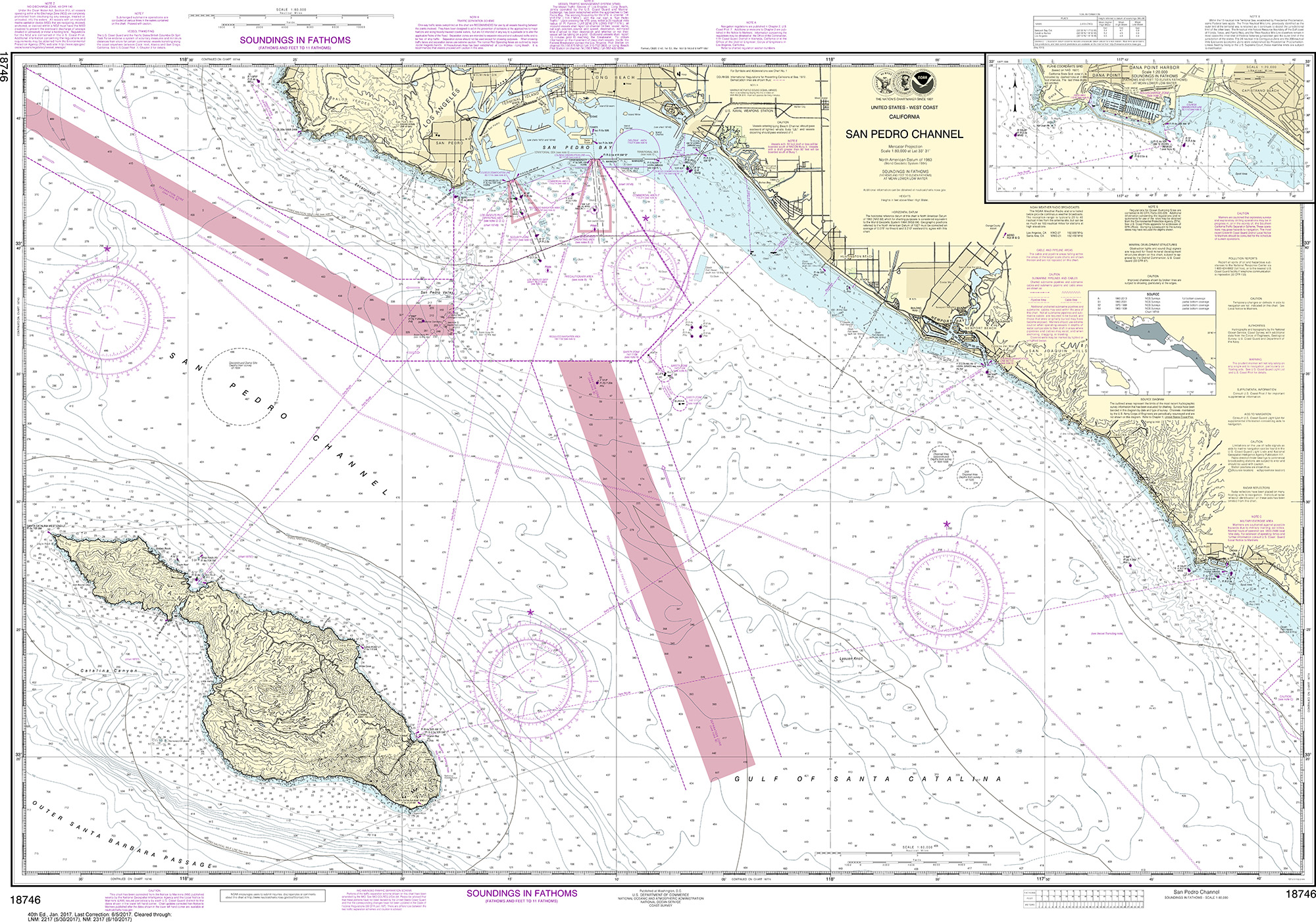 チャートギャラリー standard Chart Gallery2.0 NOAA Nautical Chart - 18746 San Pedro Channel;Dana Point Harbor