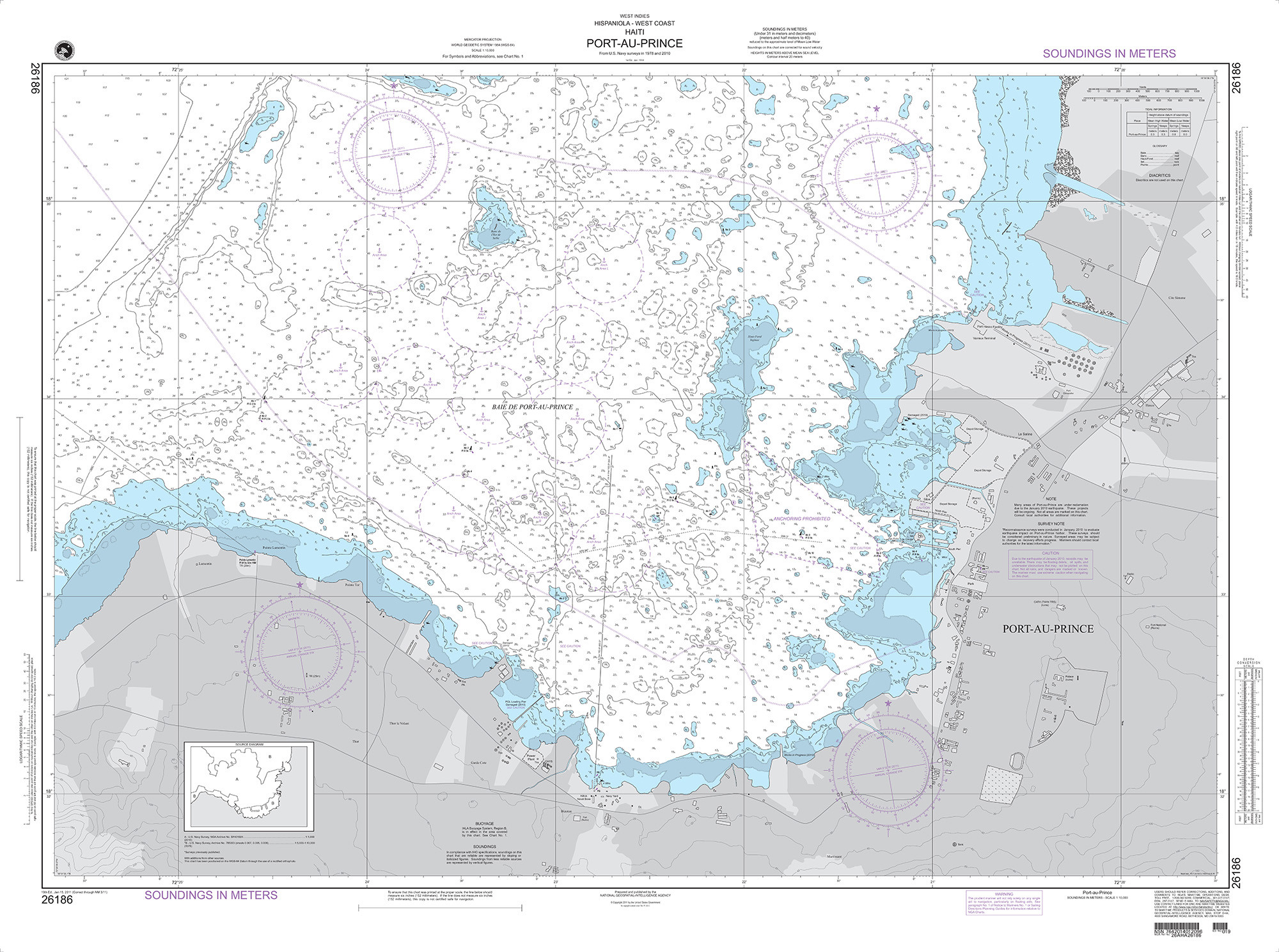 NGA Nautical Chart - 26186 Port-au-Prince (Haiti)