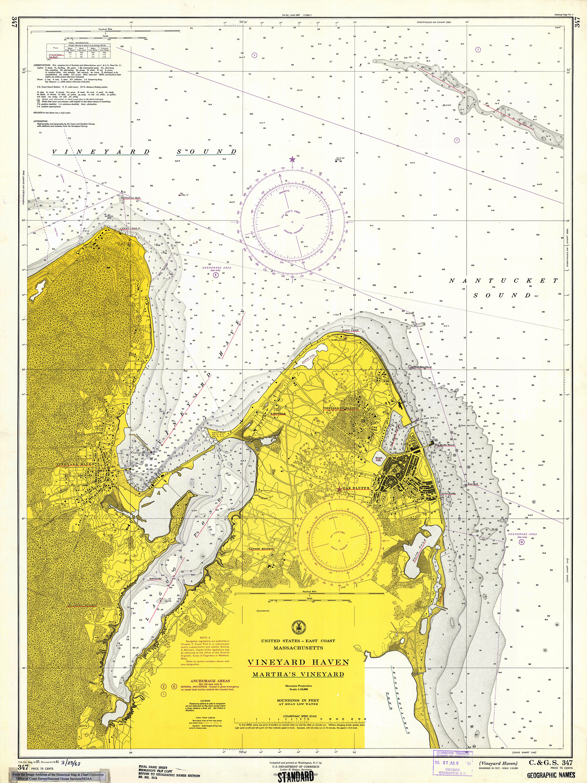 Historical Nautical Chart - 347_3-1963 Vineyard Haven