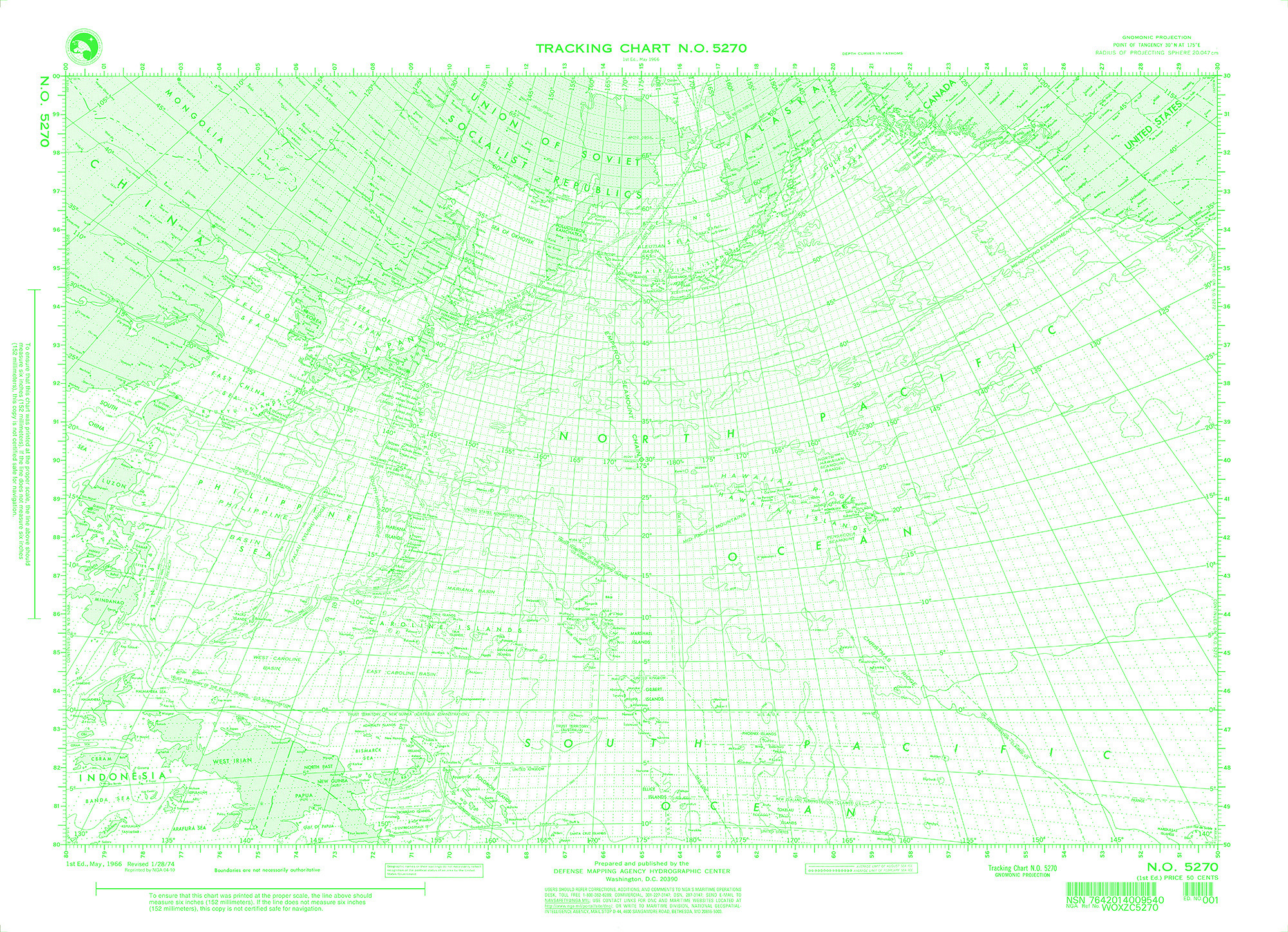 NGA Nautical Chart - 5270 Plotting Chart 5270