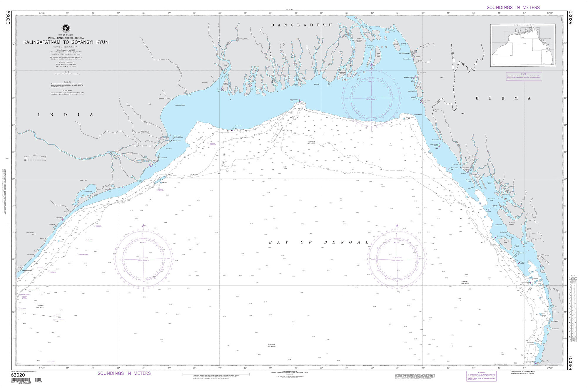 NGA Nautical Chart - 63020 Kalingapatam to Goyagyi Kyun
