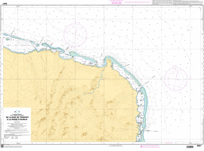 SHOM Nautical Chart - 6957