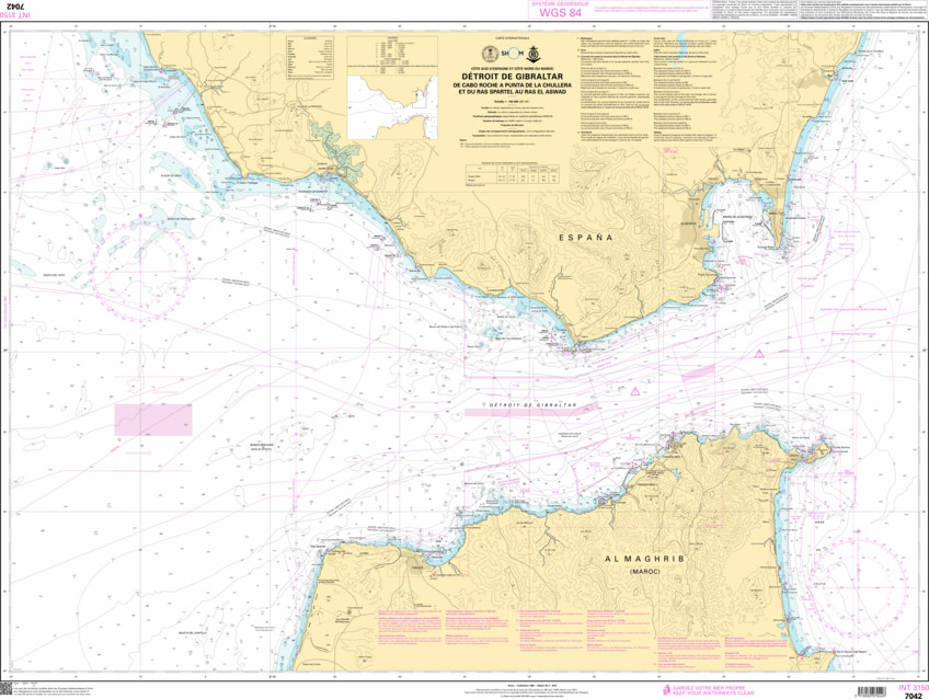 SHOM Nautical Chart - 7042