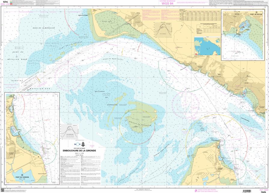 SHOM Nautical Chart - 7425