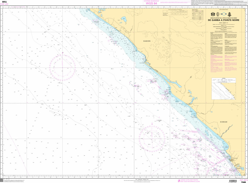 SHOM Nautical Chart - 7588