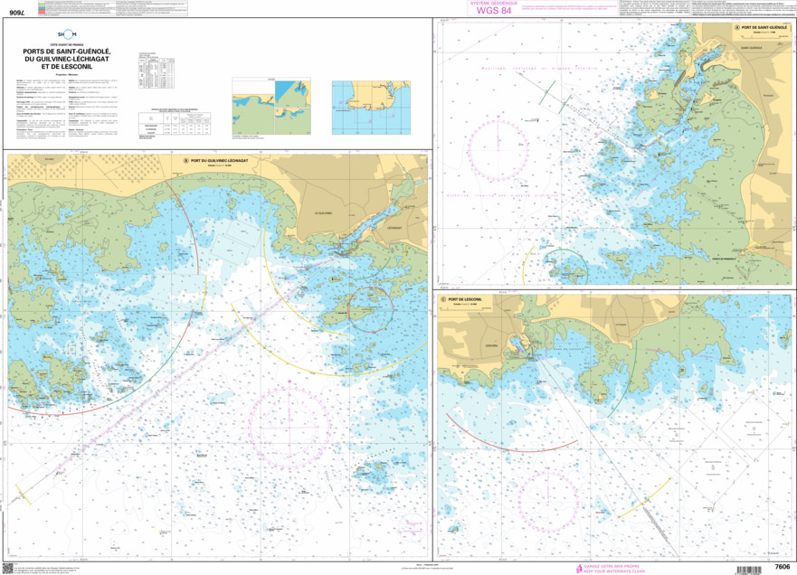 SHOM Nautical Chart - 7606