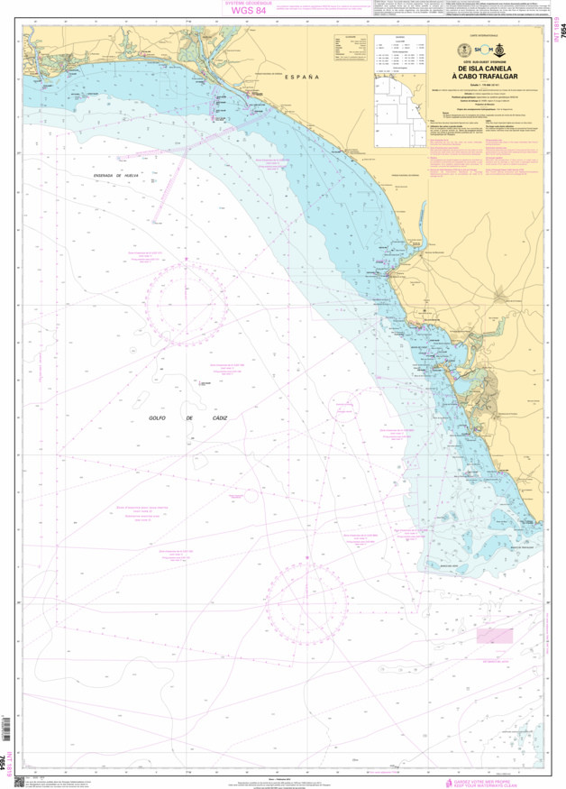 SHOM Nautical Chart - 7654
