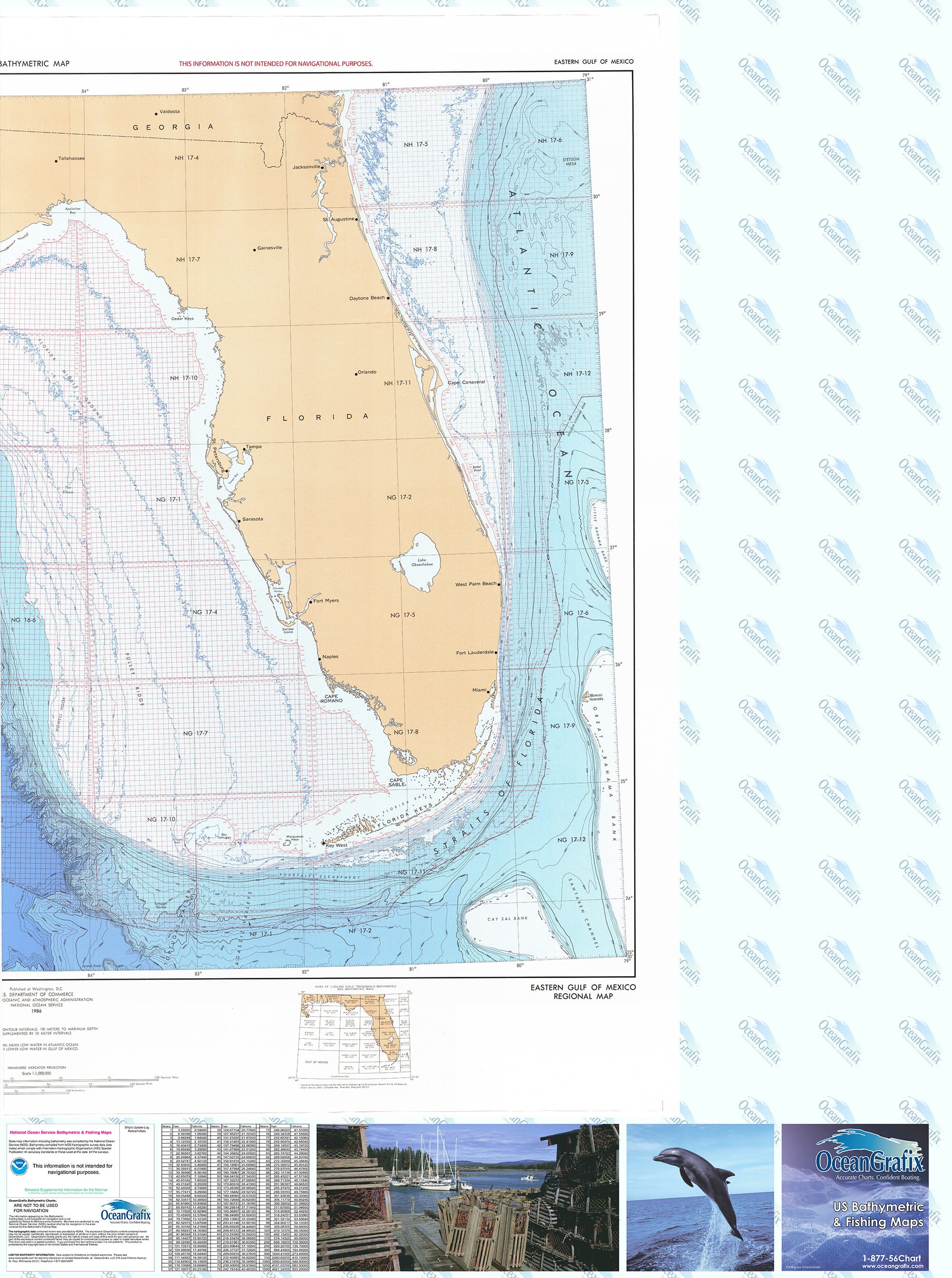 Bathymetric Nautical Chart - BR-6PT2 Eastern Gulf Of Mexico-2