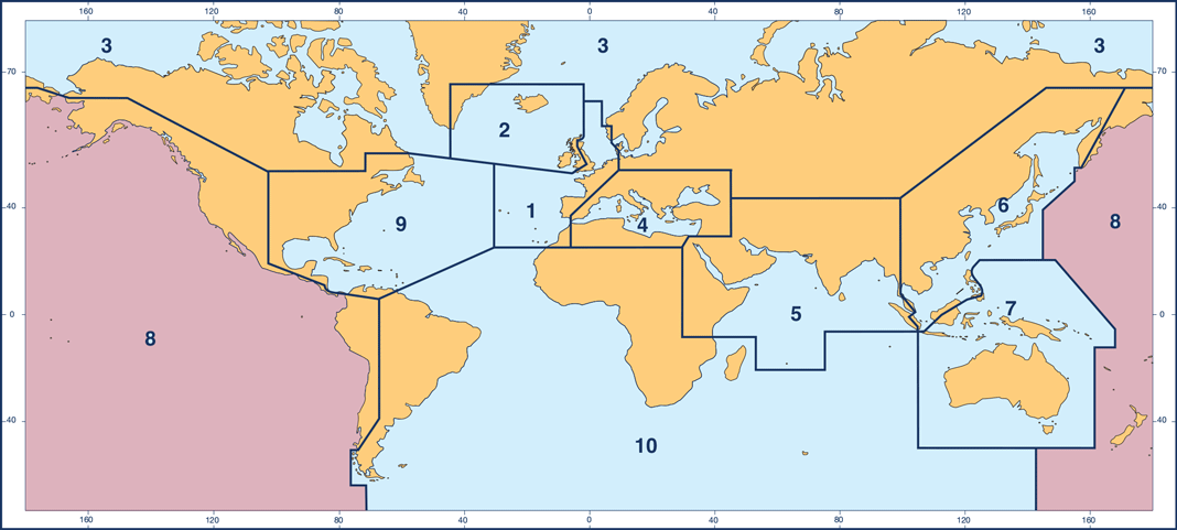 British Admiralty Region 8 Charts - Pacific Ocean New Zealand