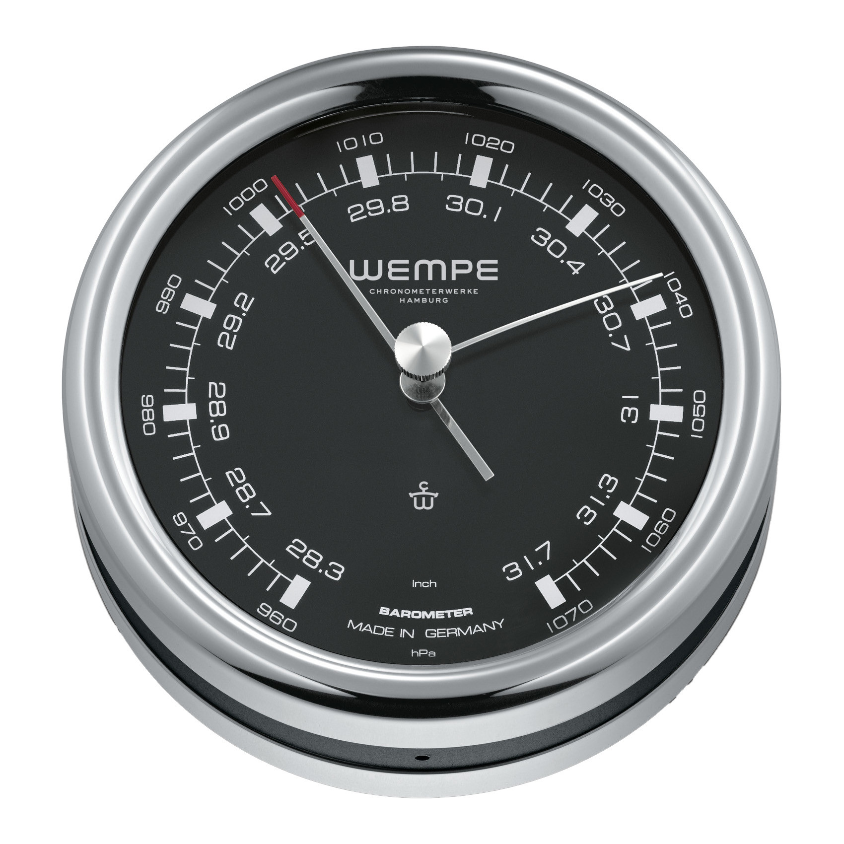 Wempe PILOT III - Stainless Steel Barometer