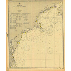 Historical Nautical Chart - 1000-07-1906 Cape Sable to Cape Hatteras