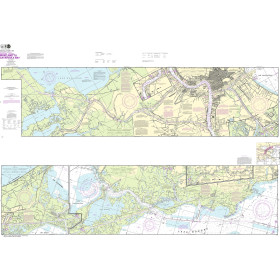 NOAA Nautical Chart - 11367 Intracoastal Waterway Waveland to Catahoula Bay