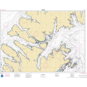 NOAA Nautical Chart - 16594OG Marmot Bay and Kupreanof Strait, Whale Passage, Ouzinkie Harbor