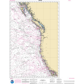 NOAA Nautical Chart - 501OG North Pacific Ocean West Coast Of North America Mexican Border To Dixon Entrance