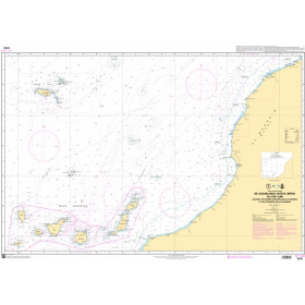 SHOM Nautical Chart 7270 - De Casablanca (Dâr el Beïda) au Cap Jubi - Archipel de Madère (Arquipelago 