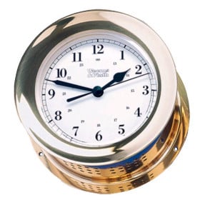Weems & Plath Atlantis Quartz Clock Brass