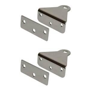 Optiparts Transom Gudgeons Set (w/Backing Plates)