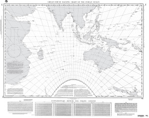 NGA Nautical Chart - 74 Great Circle Sailing Chart of the Indian Ocean