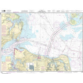 NOAA Nautical Chart - 12222 Chesapeake Bay Cape Charles to Norfolk Harbor