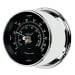 Chrome case, Black dial